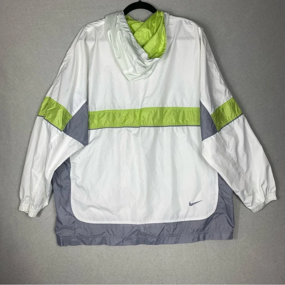 Vintage Nike Windbreaker Jacket Mens 2XL Full Zip Up Hooded Multicolor 90s